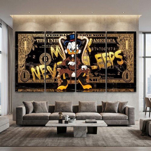 Donald duck money never - duck.,