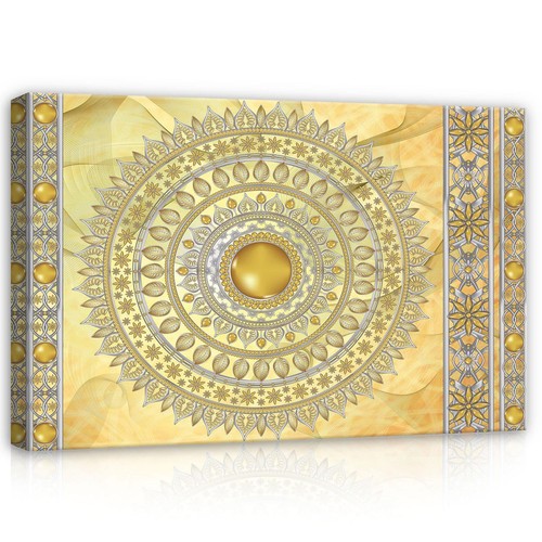 Leinwand bilder gold - gold, mandala
