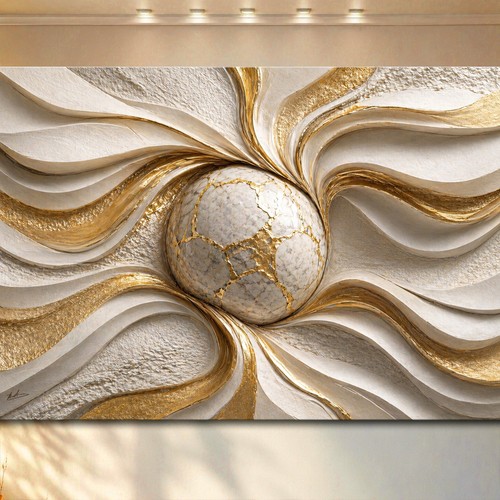 Leinwandbild xxl abstrakt gold - leinwandbild,
