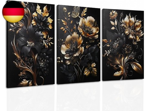 Milaosk schwarz gold blumen - schwarz,