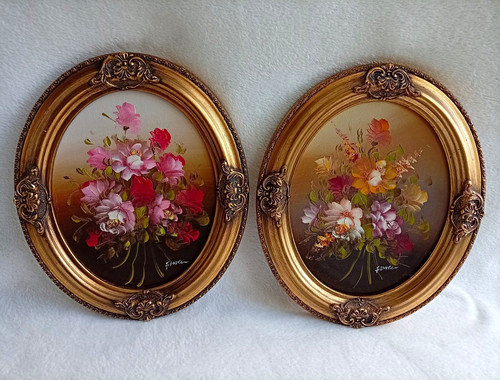 2er set ovale gerahmte - set,
