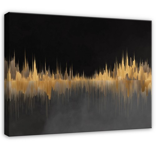 Leinwand bilder gold abstrakt - gold,