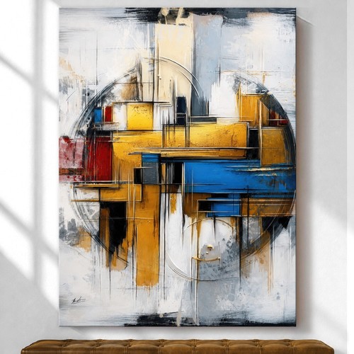 Abstrakt leinwandbild xxl gold - abstrakt,