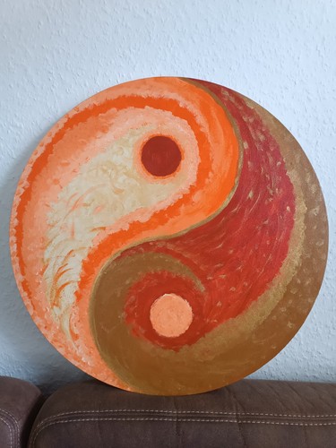 Yin yang acrylbild auf - yin,