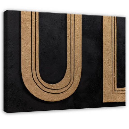 Leinwand abstrakt schwarz gold - leinwand,