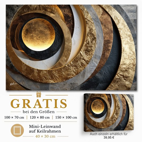 Abstrakter kunstdruck gold - abstrakter,