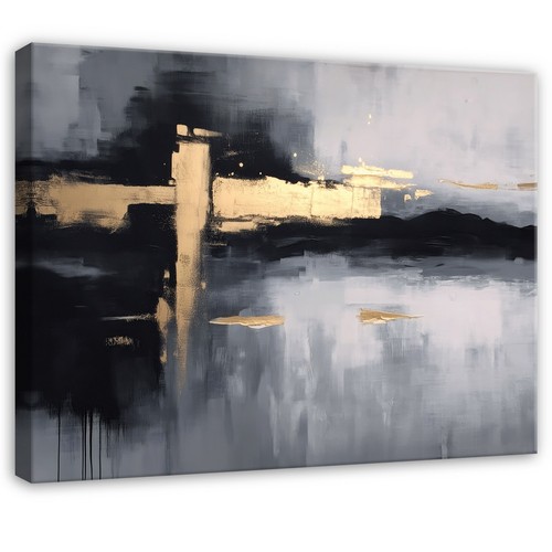 Leinwand abstrakt schwarz - leinwand,