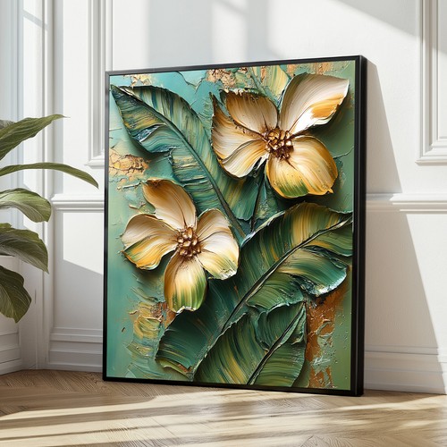 Leinwand bild blätter natur - bild,